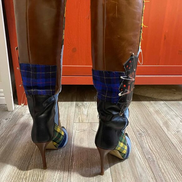 MIMOSA OPHELIA - Multicolour Leather And Fabric fashion boots - Picture 3 of 11